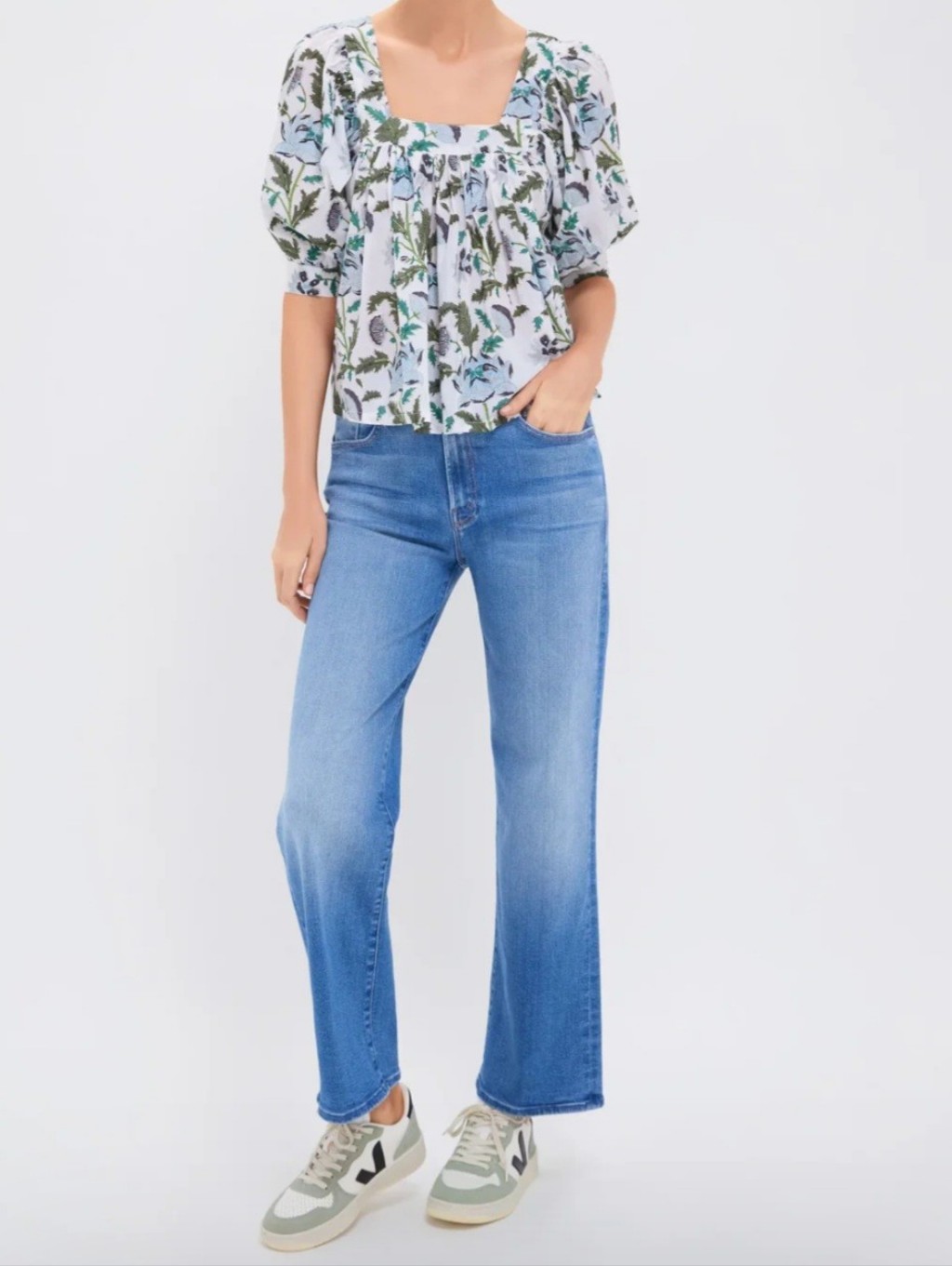 The Rambler Zip Flood Jeans Light Blue Straight-Leg Women’s Jeans